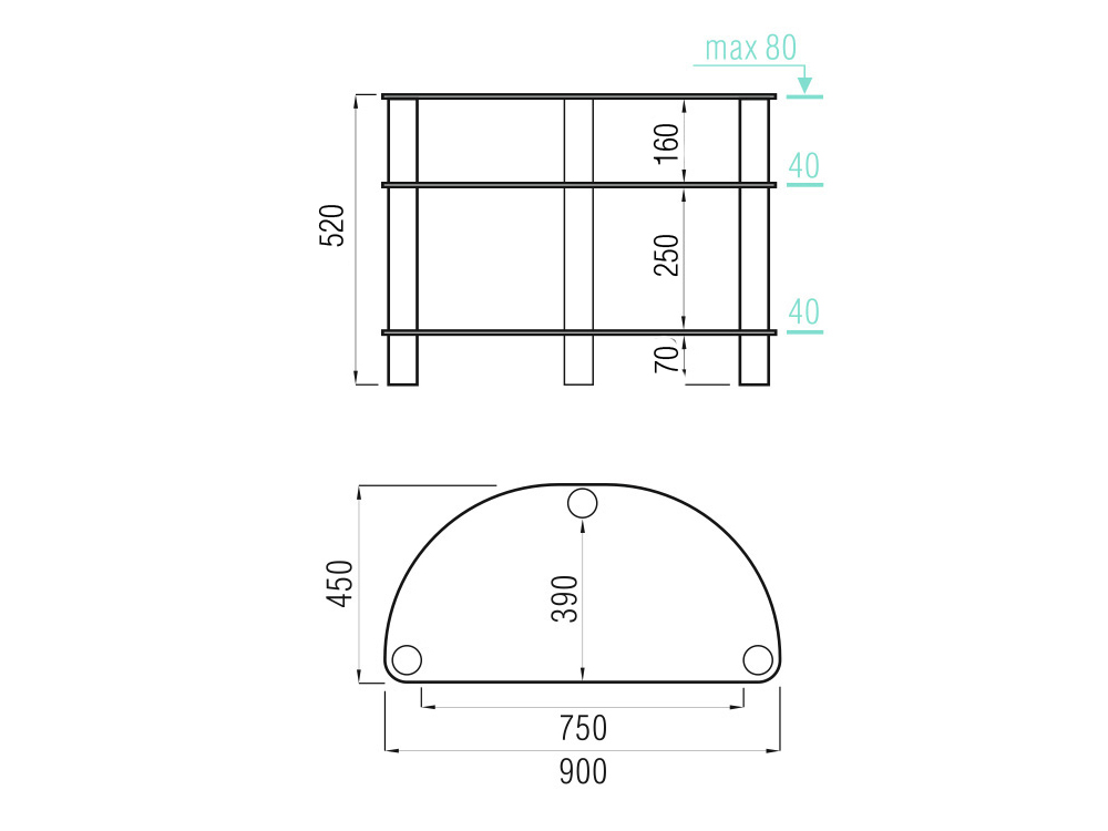 MetalDesign MD, схема с размерами 404 slim